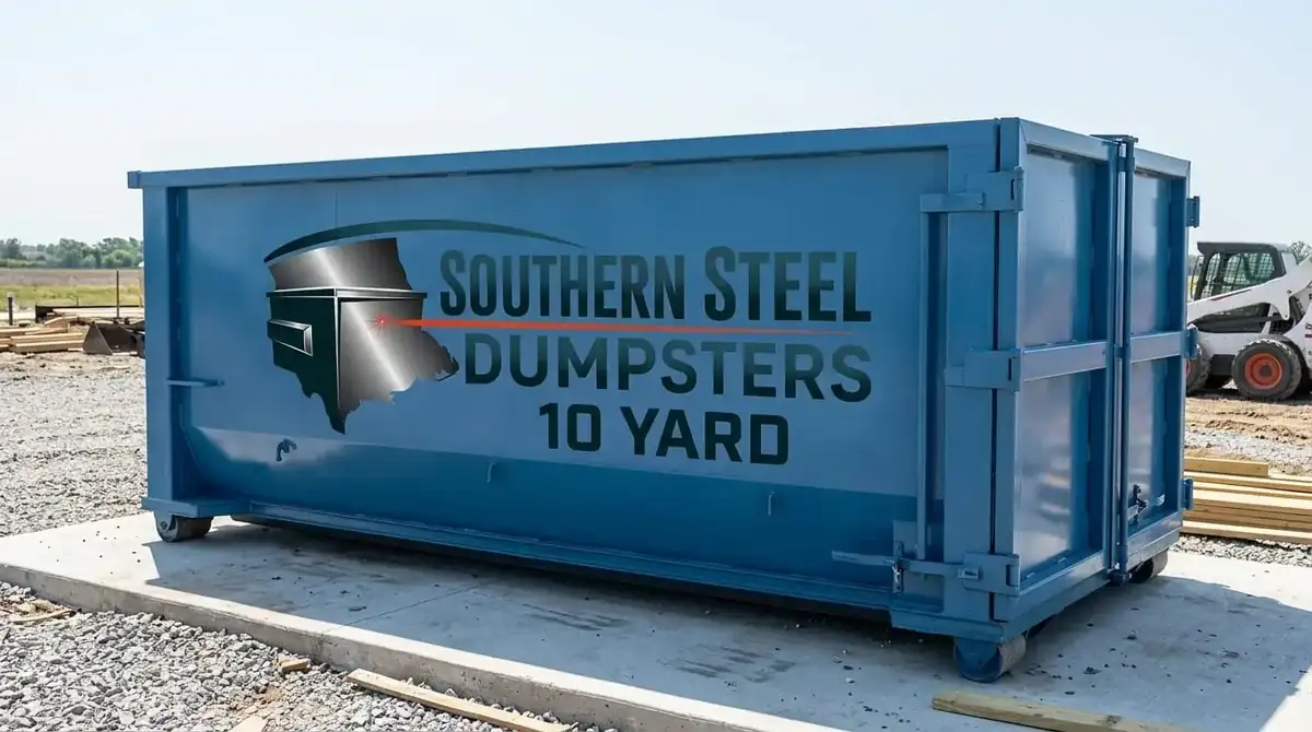 10 yard roll-off container from Southern Steel Dumpsters in Dothan